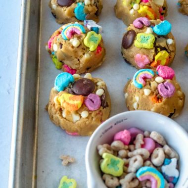 Brown Butter Lucky Charms Cookie Scoops