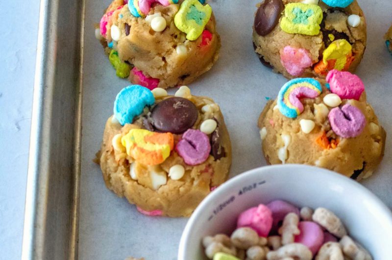 Brown Butter Lucky Charms Cookie Scoops