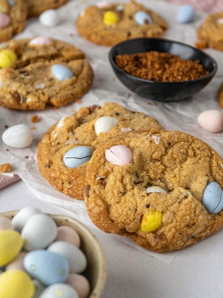 Brown Butter Coffee Mini Egg Cookies - Create & Recreate