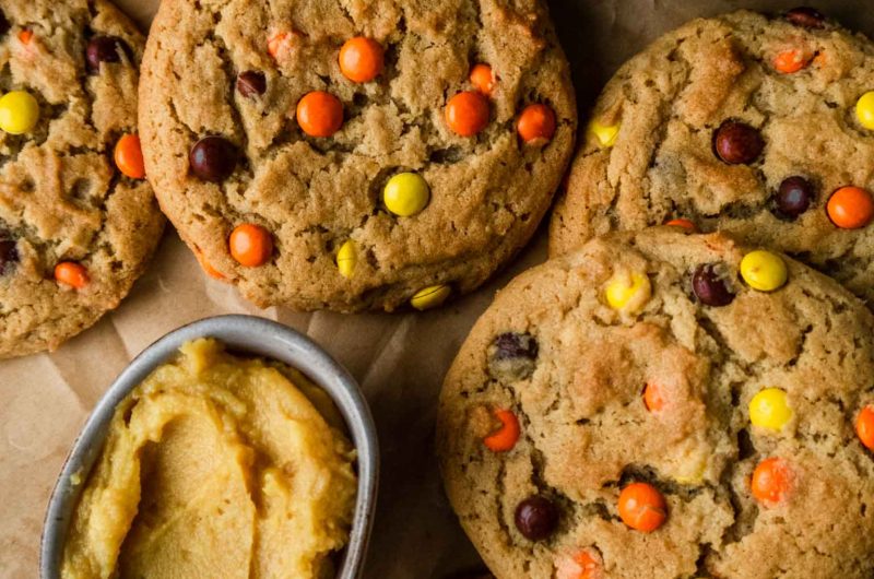 Miso Peanut Butter Reese's Pieces Cookies